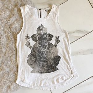 LUCKY BRAND Buddha Elephant Tank Top